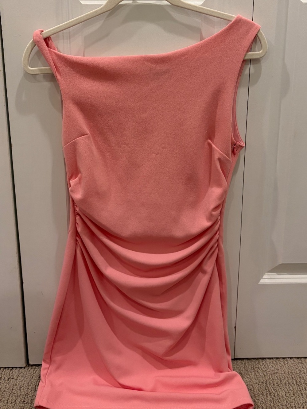 Lulus Becca Pink Twisted One-Shoulder Mini Dress